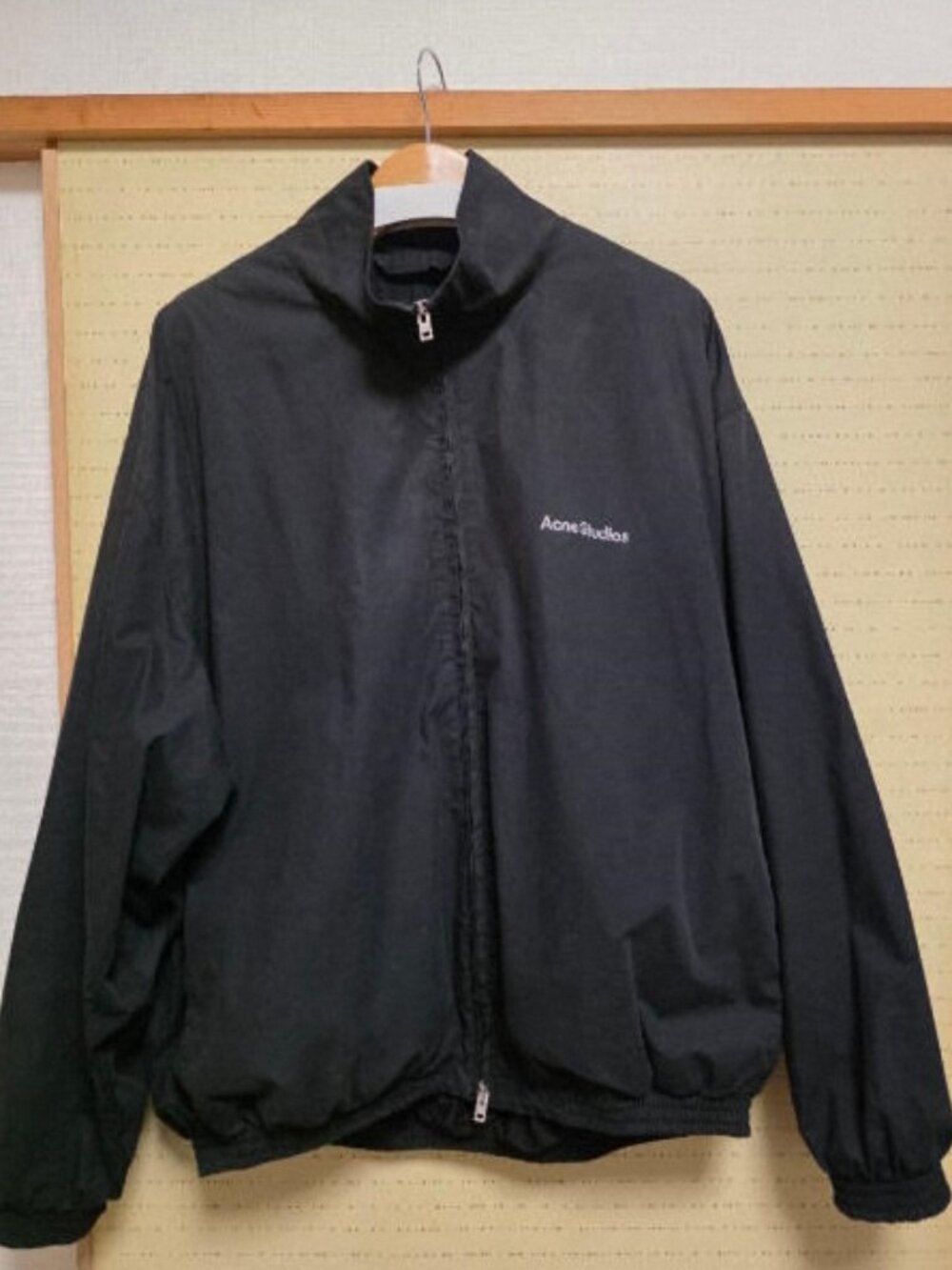 Acne Studios Black Logo Track Jacket – 1996 Archive Print, Relaxed Fit
